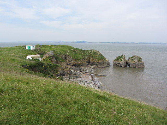 East Beach and Castle Rock, Flat Holm