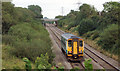 Single car train on South Wales Main Line near Kenfig Hill