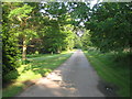 Blankney, approach to Hall Gardens Cottage and the footpath to Scopwick