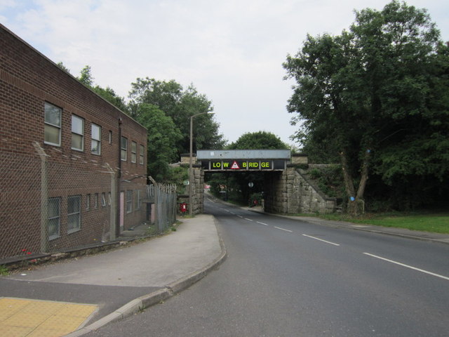 The rail bridge on Ryton Road