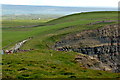 R0491 : Cliffs of Moher - SW path along Cliffs with Lehinch shown in distance by Joseph Mischyshyn