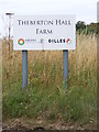 Theberton Hall Farm sign