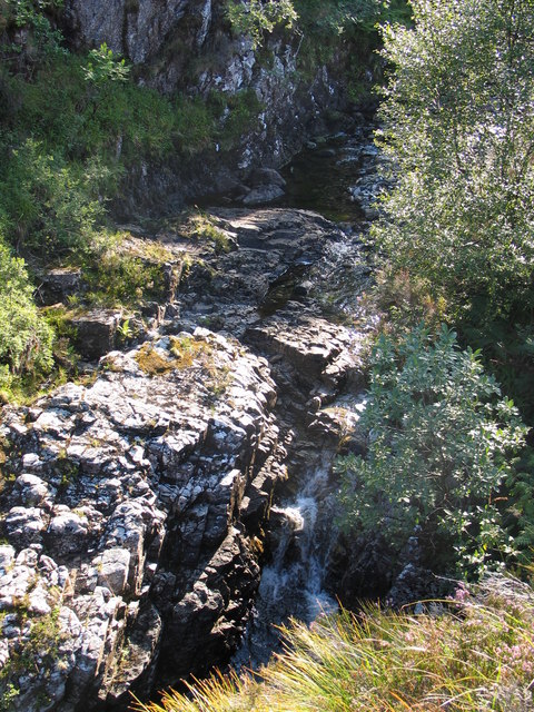 Waterfall in gorge above Lochcarron