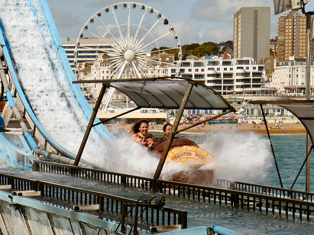Watersplash and Ferris Wheel, Brighton Pier