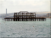 TQ3003 : Remains of Brighton's West Pier by David Dixon