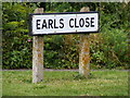 TM3876 : Earls Close sign by Geographer
