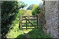 Gate across path in Chedworth