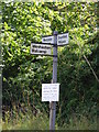 Roadsign on Thorington Road at Thorington Corner