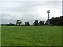 SK2641 : Telecoms mast, by Wood Lane by Peter Barr