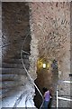 TQ7468 : Spiral stairs in Rochester Castle by Patrick Mackie