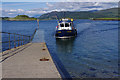 NM8946 : The Lismore ferry approaches Lismore by Ian Taylor