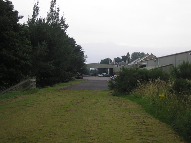 The route of the dismantled railway track from Leuchars