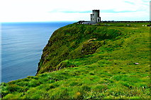 R0392 : Cliffs of Moher - O'Brien's Tower at end of NW Path along Cliffs by Joseph Mischyshyn