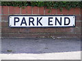 Park End sign