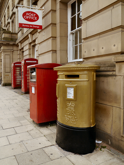 Gold Post Box (Jason Kenny), Bolton Deansgate
