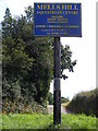 TM4076 : Mells Hill Equestrian Centre sign by Geographer