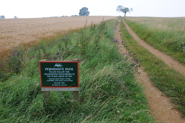 Permissive Path on Bredon Hill © Philip Halling :: Geograph Britain and ...