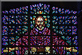 SX7467 : Stained Glass, Blessed Sacrament Chapel, Buckfast Abbey, Buckfastleigh, Devon by Christine Matthews