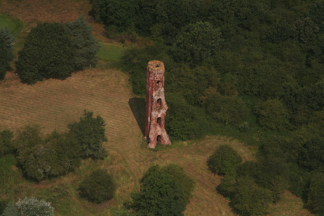 Woodhall Spa, Tower on the Moor: aerial 2012