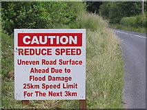 W5678 : Uneven road surface warning sign by David Hawgood