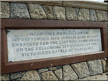 SZ6398 : Inscription on the Anchor Memorial on Southsea Seafront by Basher Eyre