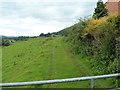 Public footpath at the edge of Clyro