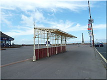 SZ6398 : Older looking bus shelter on Southsea seafront by Basher Eyre