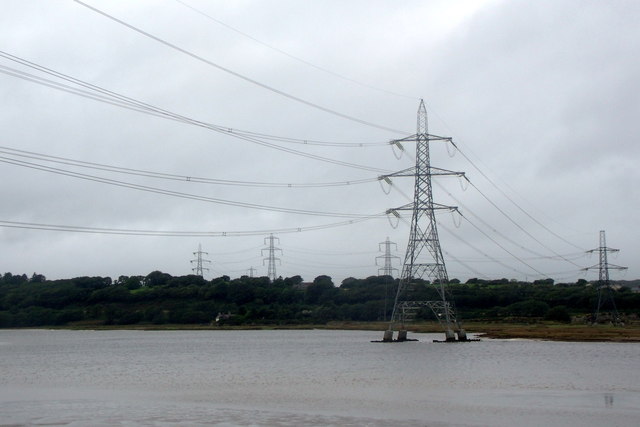 Pylons over the Dwyryd Estuary
