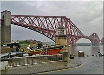 NT1380 : Forth Bridge from North Queensferry pier by Chris Morgan