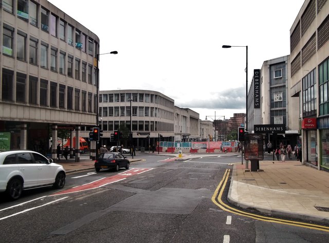 Pinstone Street in Sheffield © Jonathan Clitheroe :: Geograph Britain ...