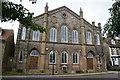 Former church building at the top of Meeting Street