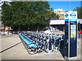 Cycle hire stand at White City bus station