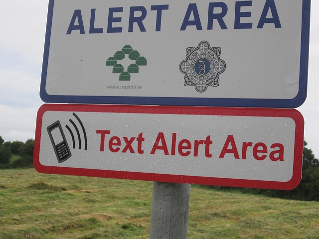 Text alert area