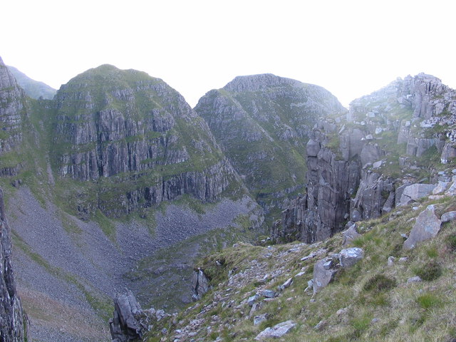Looking across Coire na Feola to the A' Chioch ridge