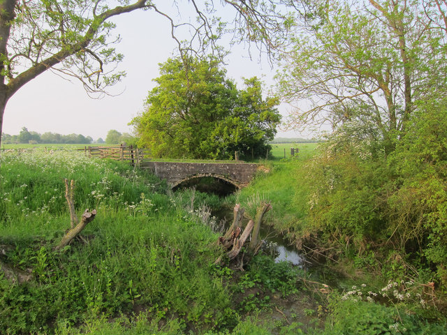 Farm bridge over a stream
