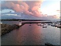 C8540 : Red sky over Portrush harbour by Kenneth  Allen