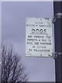 Council sign for dog fouling, Cobbold Road, Acton