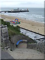 SZ0890 : Steps to the beach, Bournemouth by Malc McDonald