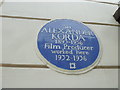 Blue plaque in Grosvenor Street (a)