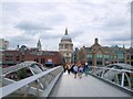 TQ3280 : St Paul's Cathedral from Millennium bridge by Paul Gillett