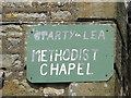 Sign for Spartylea Methodist Chapel