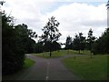 Path junction in North Beckton District Park