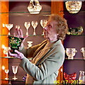 M2133 : Moycullen - Celtic Crystal - Founder with Green Crystal Vase by Suzanne Mischyshyn