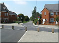 Moor Lane crosses Vale Mill Way, Locking Castle, Weston-super-Mare 