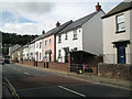 Bus stop and new houses, Bridge Road