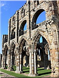 NZ9011 : Chancel piers of Whitby Abbey by Andrew Abbott