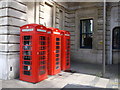 3 K6 Telephone Boxes, Stratford