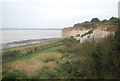 Seawall and cliffs