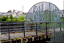 M2925 : Galway - River Corrib Walk - Barrier installed on Pedestrian Bridge over Canal by Suzanne Mischyshyn