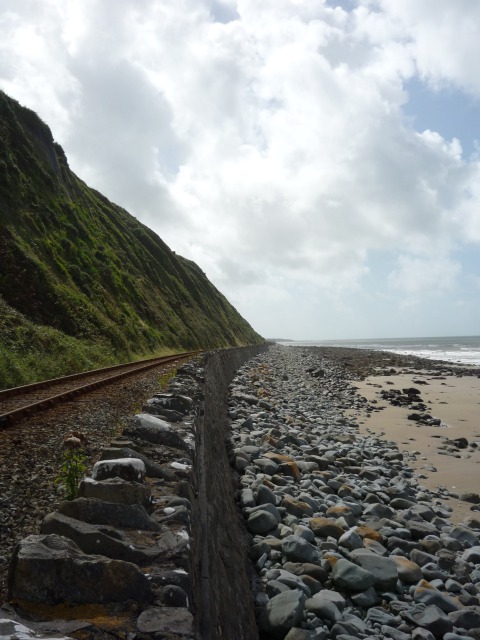 Railway along the beach